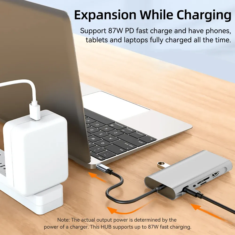 Charge pendant l'utilisation de la station d'accueil