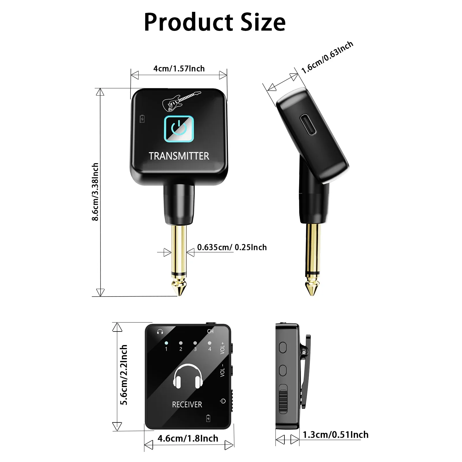 Système IEM sans fil intra-auriculaire avec émetteur et récepteur, récepteur SUID, pour répétitions de groupe 4
