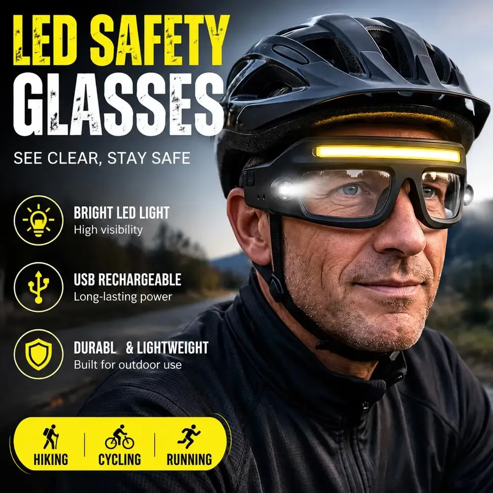 Détail du design des lunettes LED