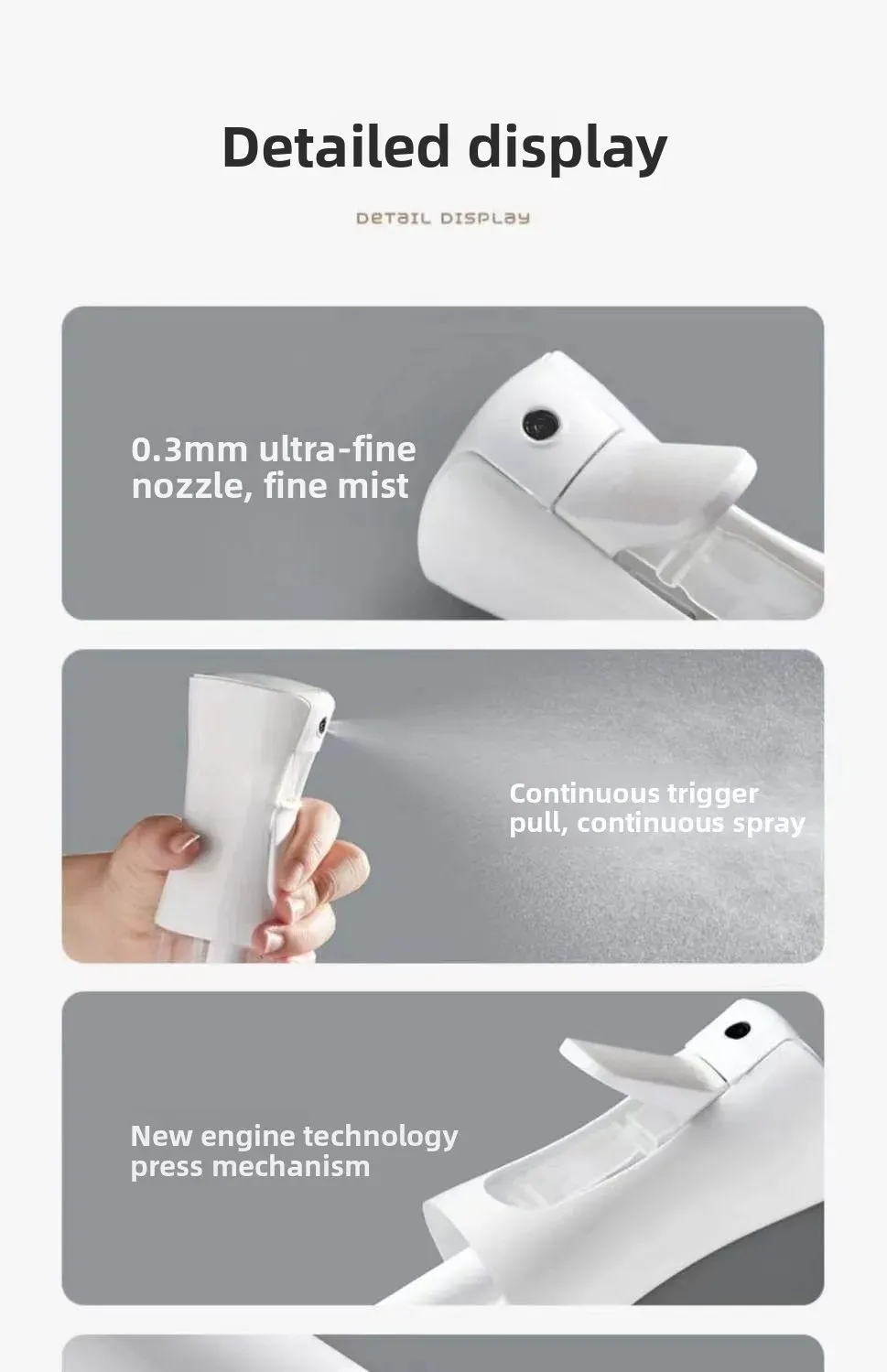 Flacon vaporisateur en situation d'utilisation