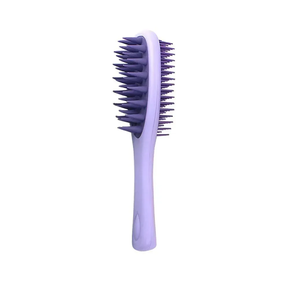Peigne massant 2-en-1 double face en silicone, brosse à shampooing à long manche pour le soin des cheveux 9