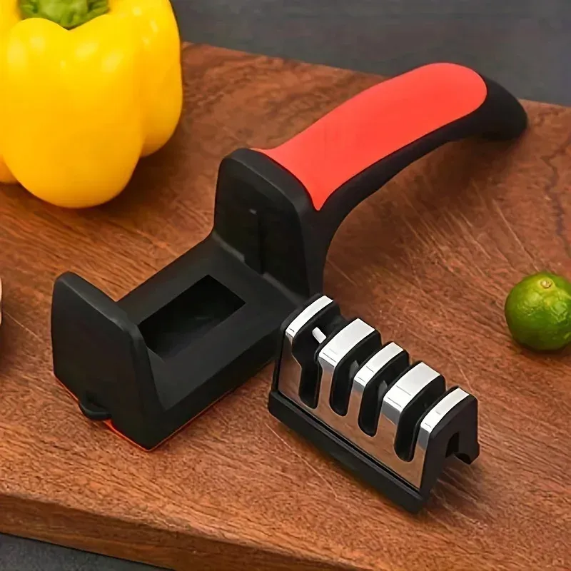Affûteur de couteaux de cuisine multifonctionnel à 3 étapes, aiguisage rapide, affûtage en trois phases, accessoire de cuisine 4