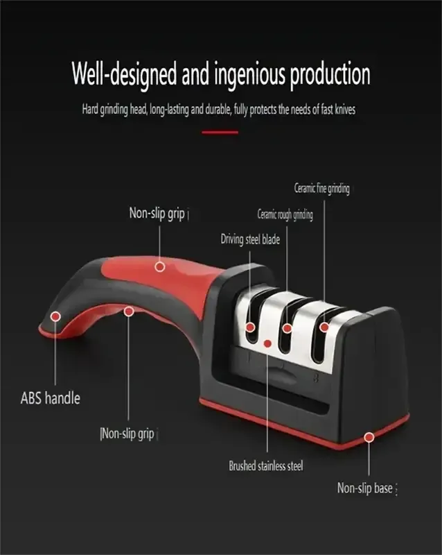 Affûteur de couteaux, finition et ergonomie