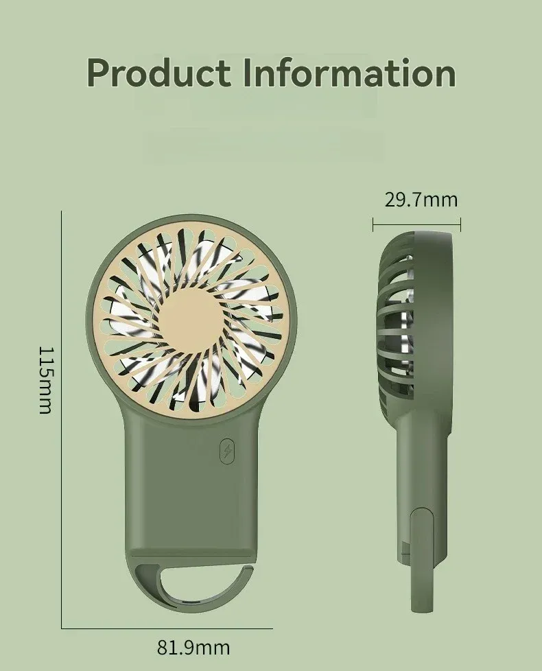 Mini ventilateur portatif, posé sur une table