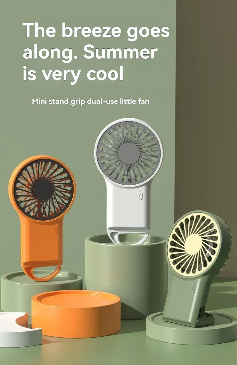 Mini ventilateur portatif de dessin animé, vue générale