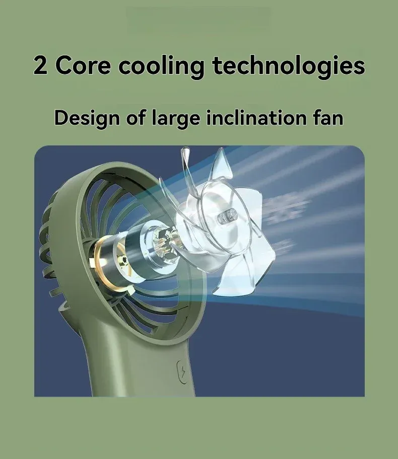 Mini ventilateur portatif, vue latérale