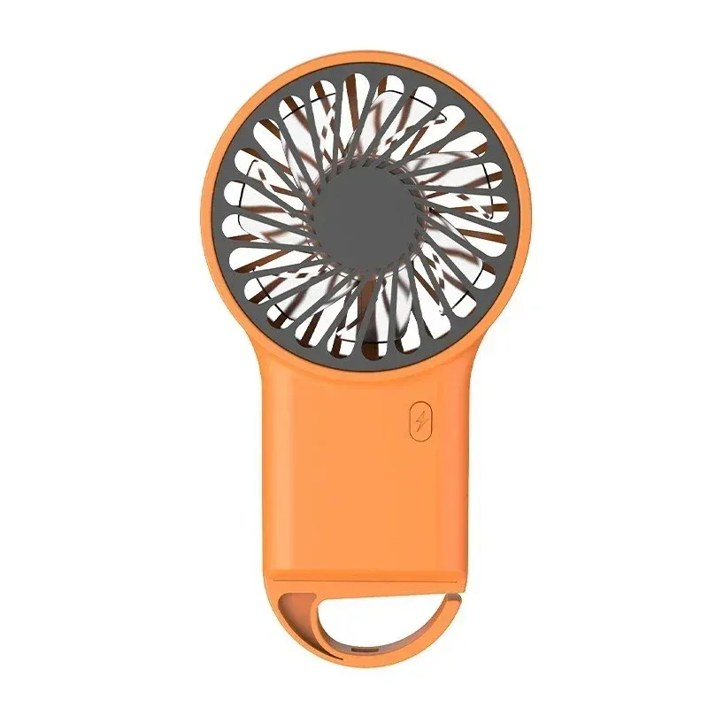 Mini ventilateur pliable à motif dessin animé, rechargeable par USB, ventilateur de bureau portable avec crochet, idéal pour les voyages en plein air, la maison et le bureau 7