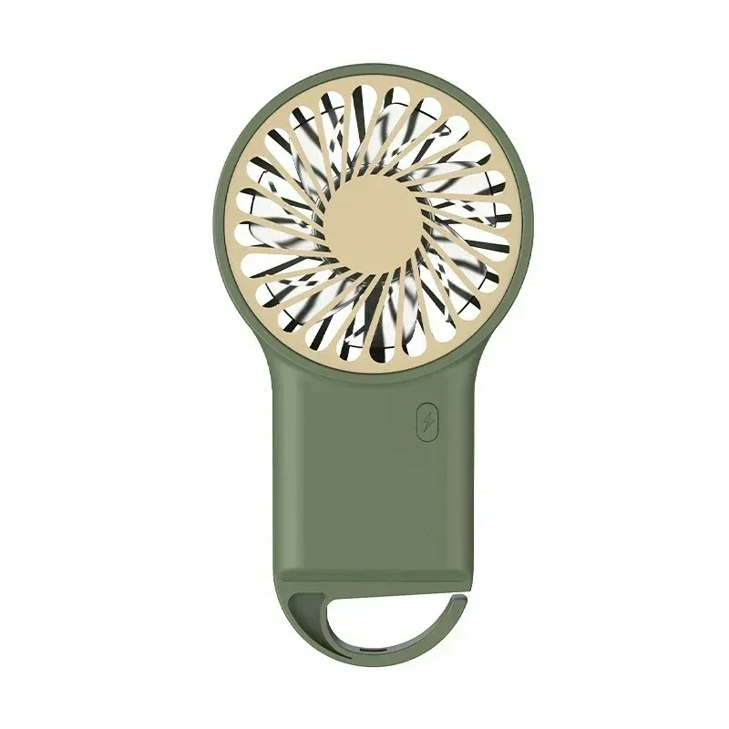 Mini ventilateur pliable à motif dessin animé, rechargeable par USB, ventilateur de bureau portable avec crochet, idéal pour les voyages en plein air, la maison et le bureau 8
