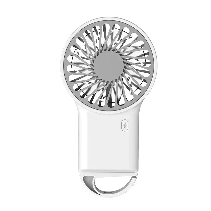 Mini ventilateur pliable à motif dessin animé, rechargeable par USB, ventilateur de bureau portable avec crochet, idéal pour les voyages en plein air, la maison et le bureau 9