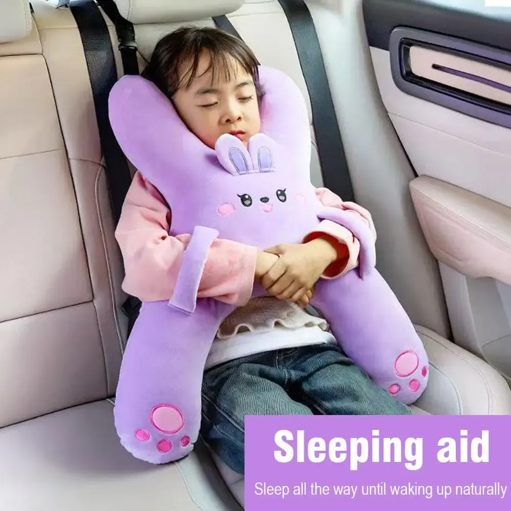 Oreiller de cou pour voiture mignon, 1 pièce, sécurité du sommeil, prévient l'affaissement de la tête, appui-tête pour siège arrière, soutien de tête confortable pour le voyage 3