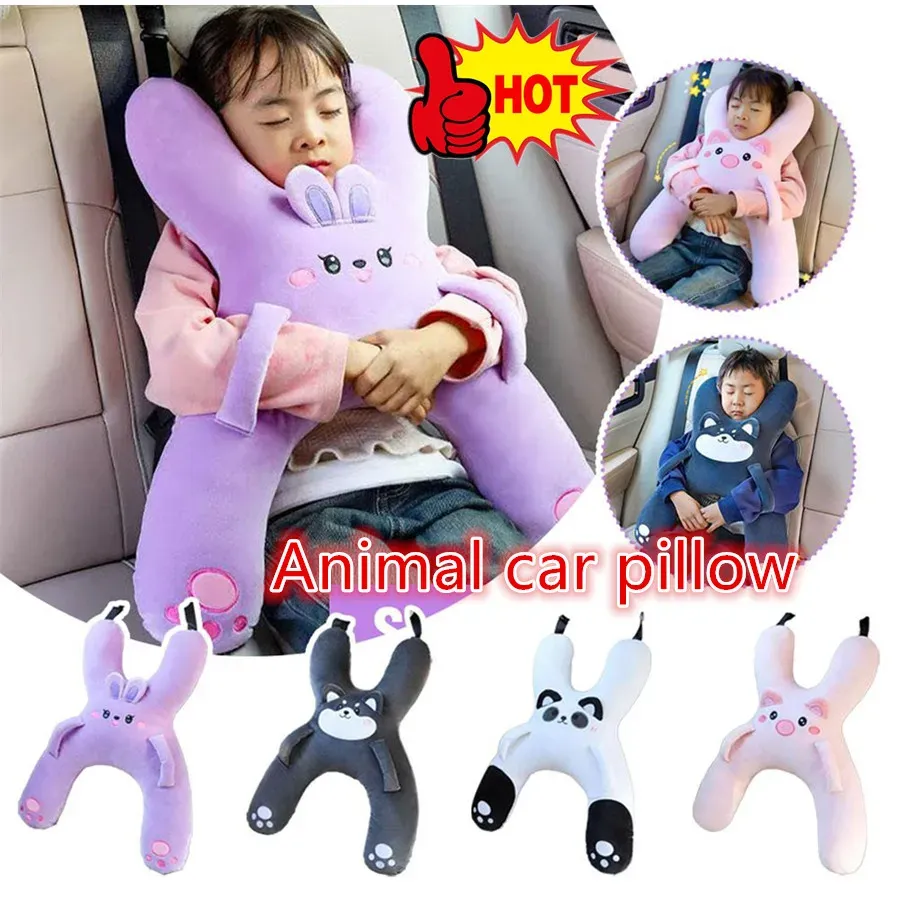 Oreiller de cou pour voiture mignon, 1 pièce, sécurité du sommeil, prévient l'affaissement de la tête, appui-tête pour siège arrière, soutien de tête confortable pour le voyage