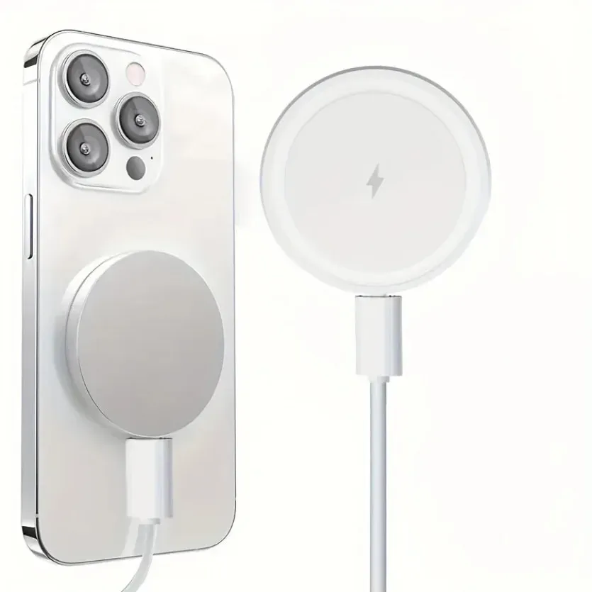 Mini chargeur sans fil magnétique MagSafe pour iPhone 13 à 17 et Samsung, support de téléphone à charge rapide avec LED 4