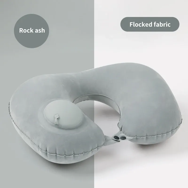 Oreiller de voyage gonflable en forme de U, ultra léger et portable 10