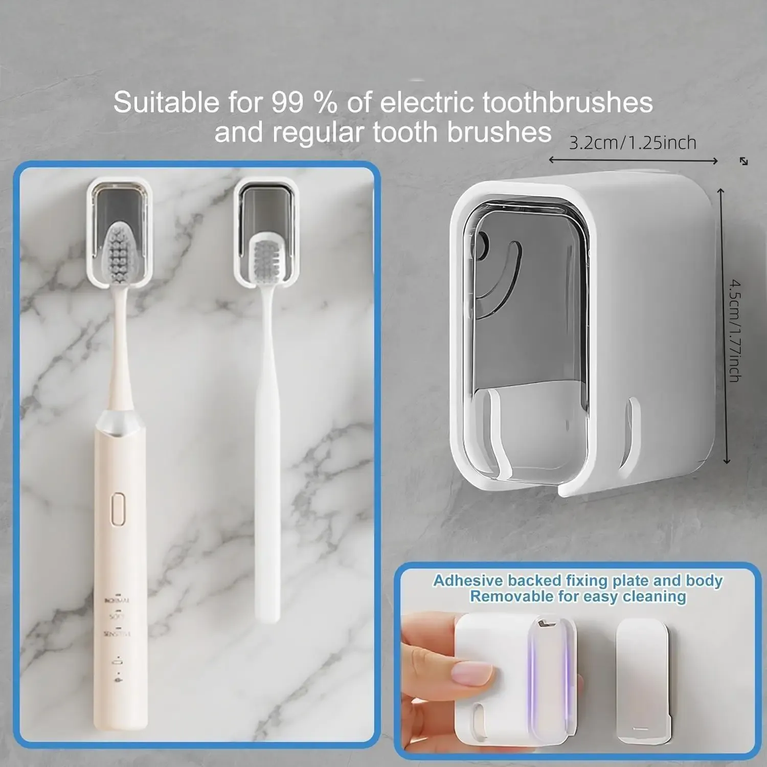 Support mural pour brosses à dents, rangement en situation
