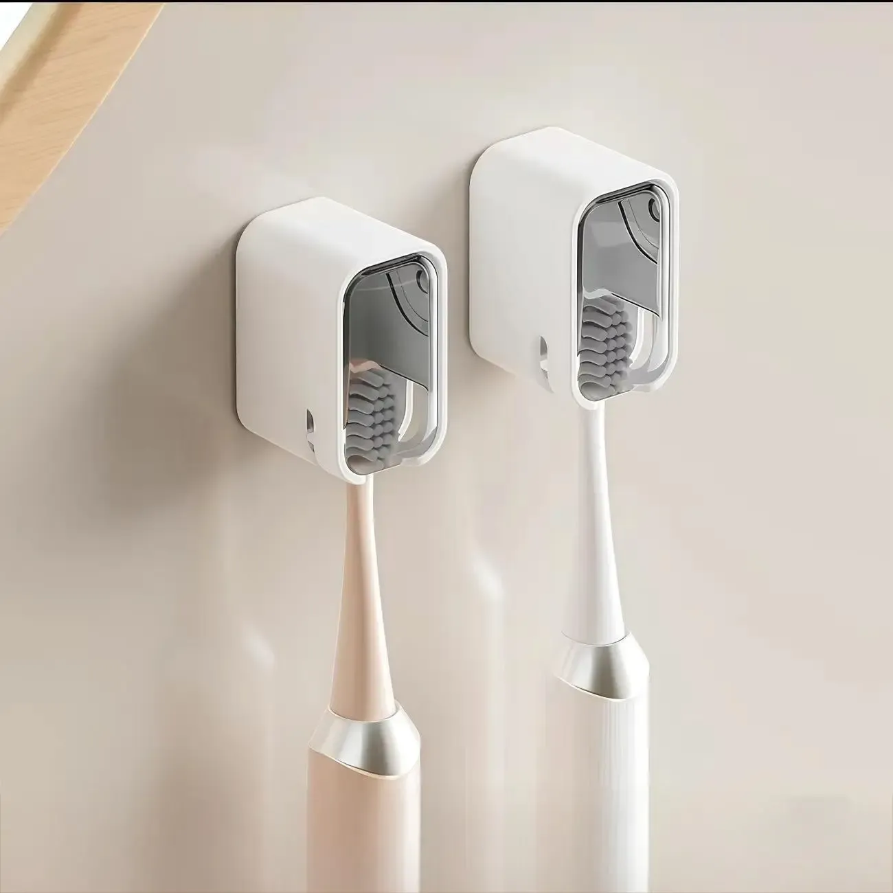 Support mural pour brosse à dents avec couvercle, design amélioré à fente unique pour une salle de bain organisée et un rangement durable 7