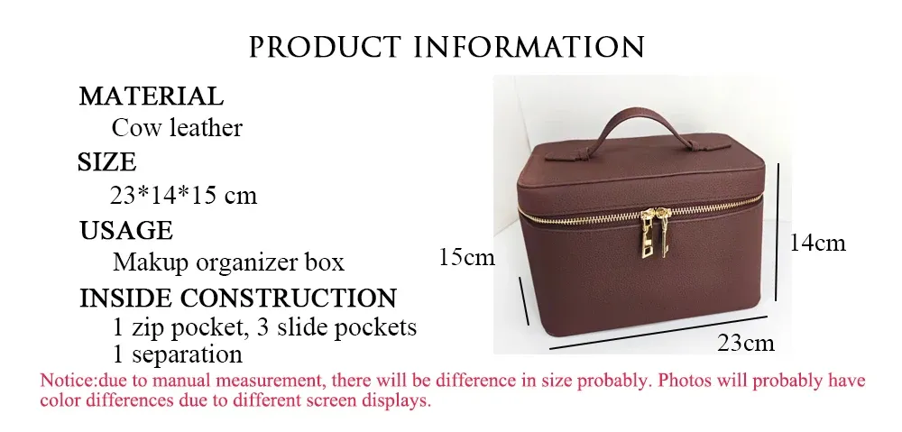 Détail de la trousse en cuir