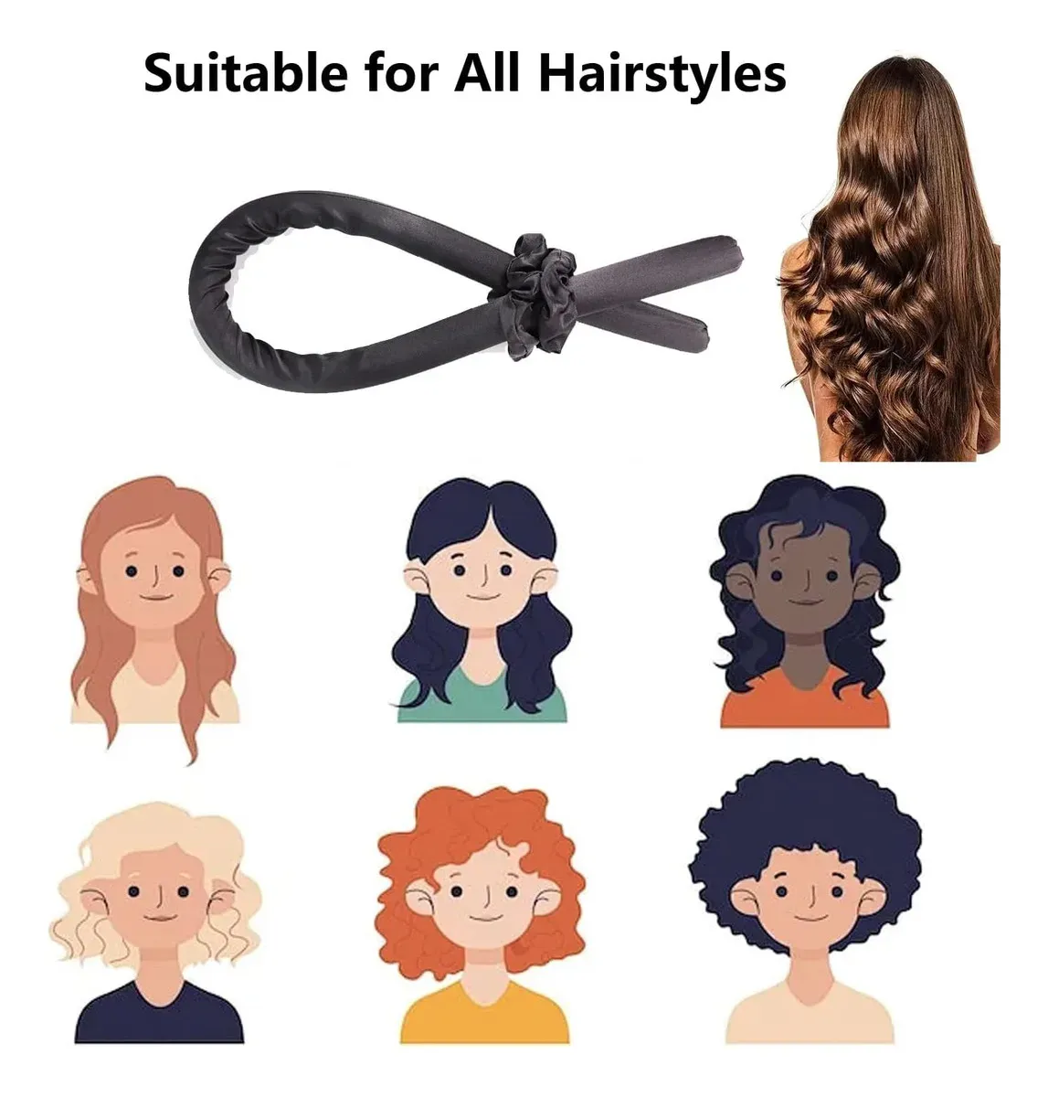 Bonnet de nuit satiné pour cheveux