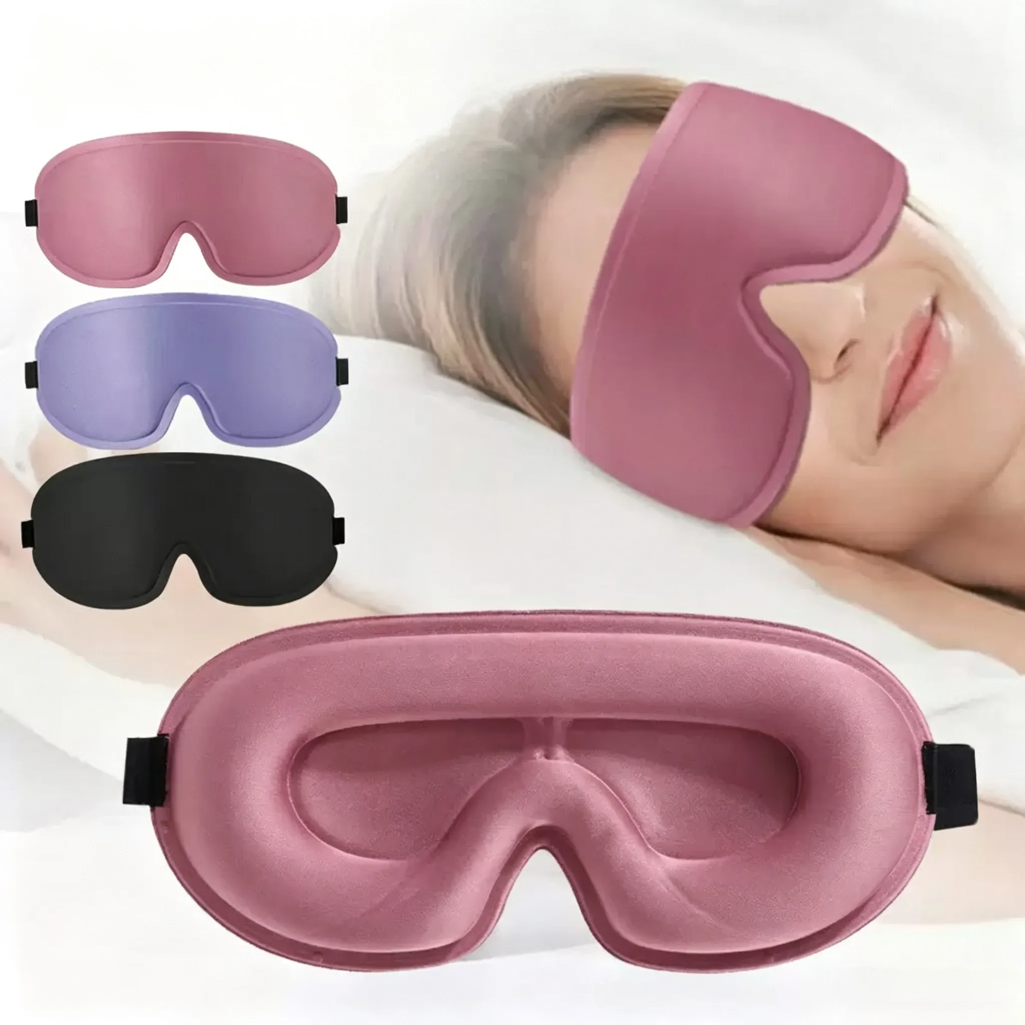 Masque de sommeil portable 3D pour les yeux, cache-yeux léger pour le voyage