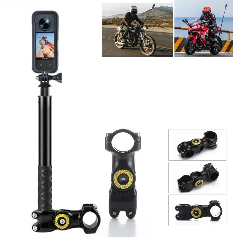 Support de vélo pour caméra d'action à perche invisible