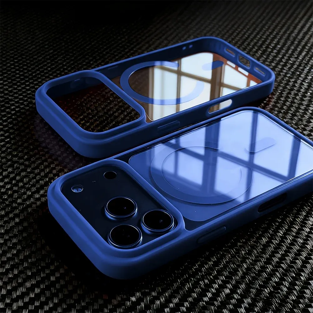 Coque transparente en acrylique compatible MagSafe pour iPhone 17 Air, 16, 15, 14, 13, 12, 11 et Pro Max