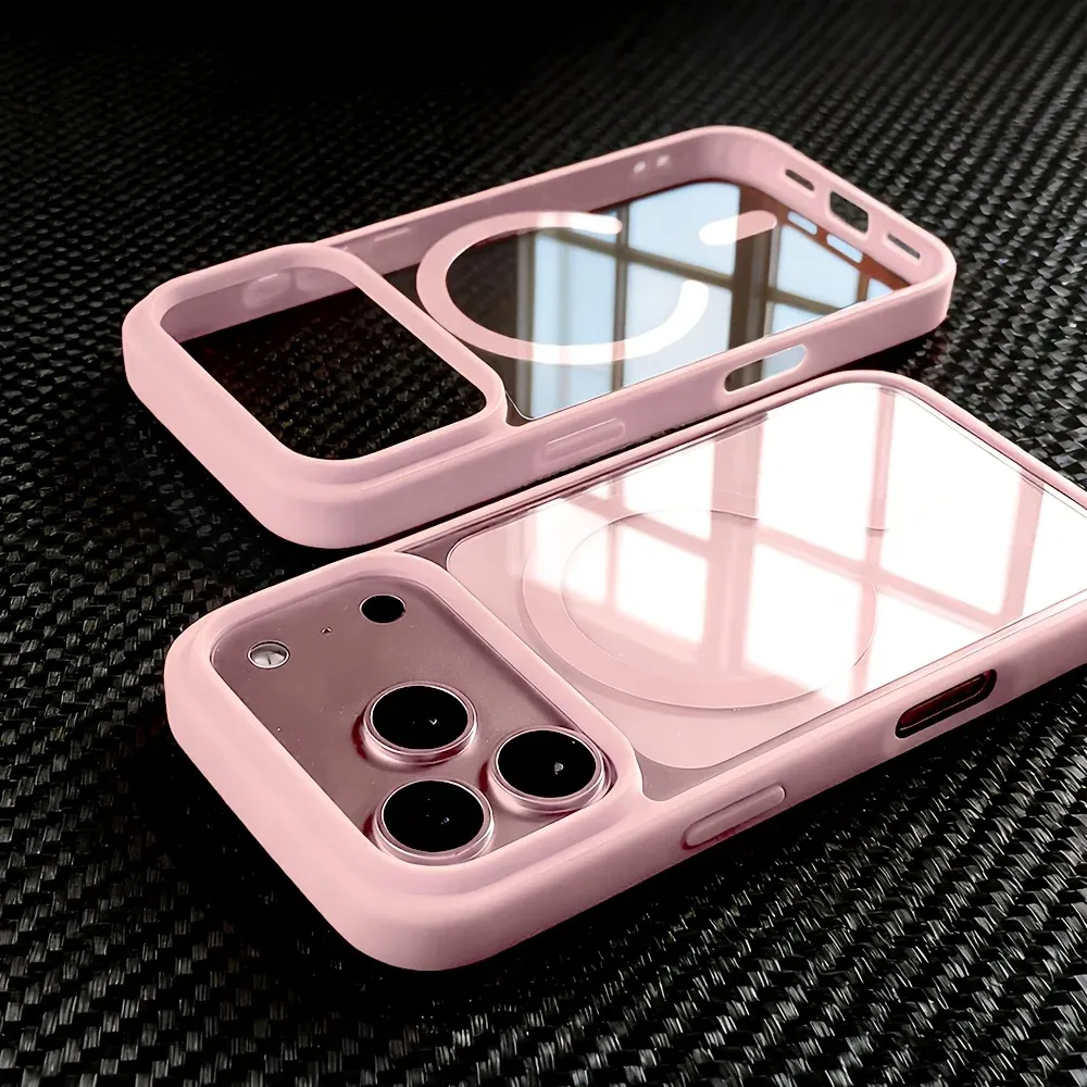 Coque transparente en acrylique compatible MagSafe pour iPhone 17 Air, 16, 15, 14, 13, 12, 11 et Pro Max 11