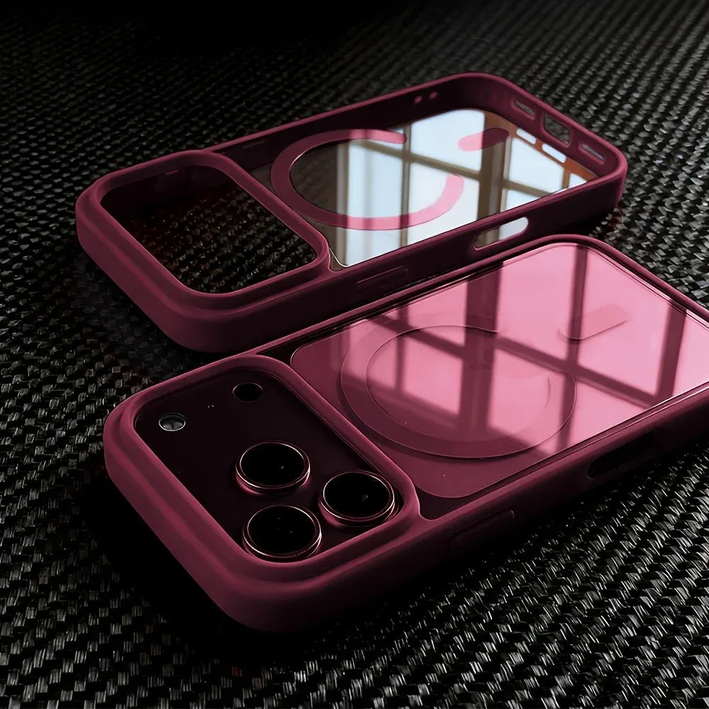 Coque transparente en acrylique compatible MagSafe pour iPhone 17 Air, 16, 15, 14, 13, 12, 11 et Pro Max 8