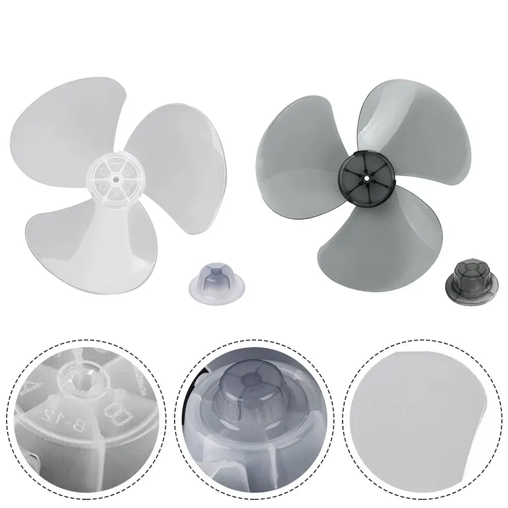Pale de ventilateur en plastique à 3 branches de 14 pouces, pour ventilateur sur pied et ventilateur de table, avec cache-écrou 5