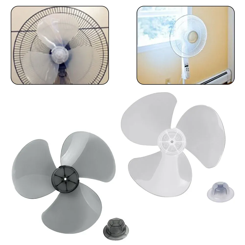 Pale de ventilateur en plastique à 3 branches de 14 pouces, pour ventilateur sur pied et ventilateur de table, avec cache-écrou 6