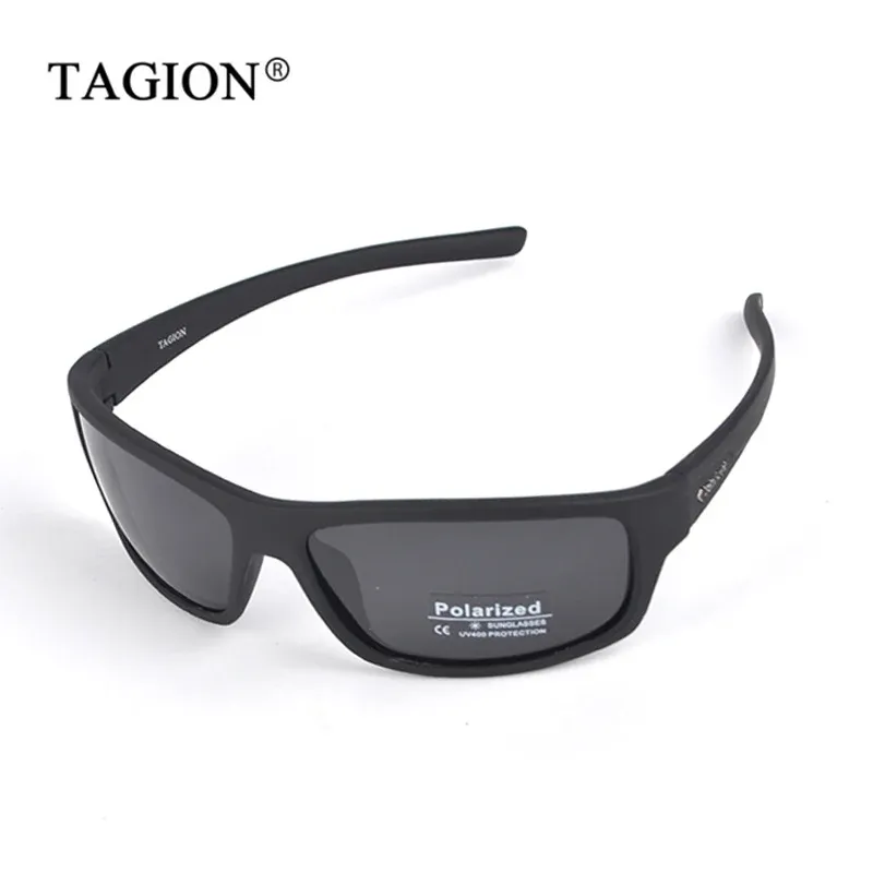 TAGION Lunettes de soleil sport homme polarisées UV400 pour randonnée et conduite, style hipster, verres polarisants TG5104 - Image 1