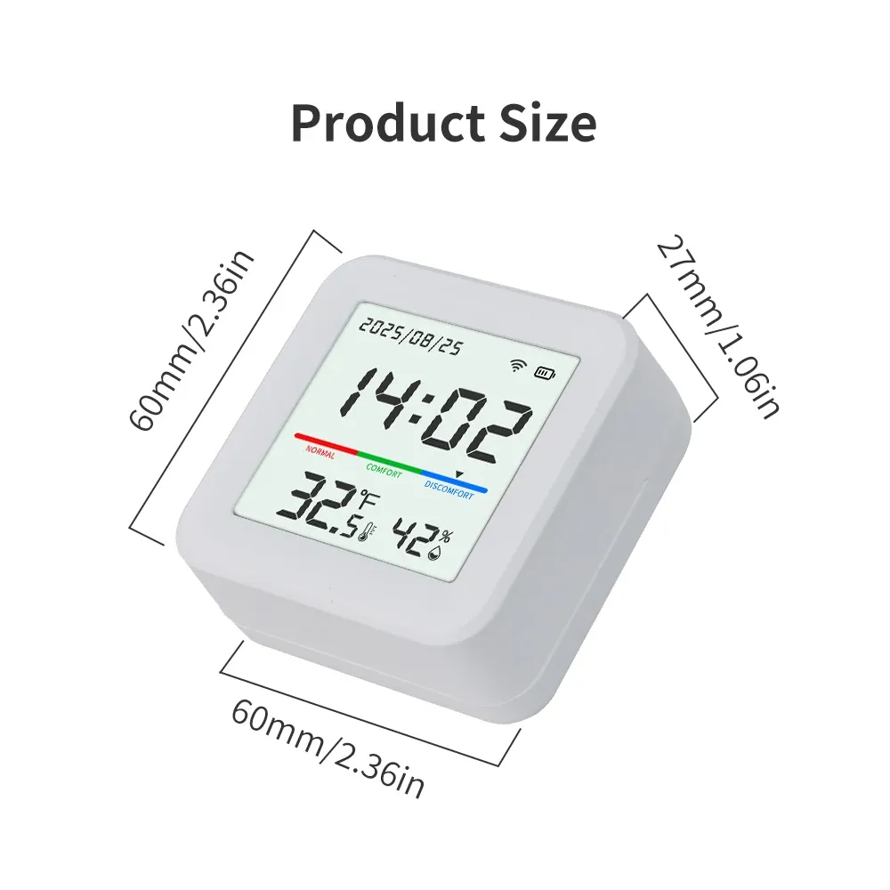 Capteur intelligent de température et d'humidité Tuya WiFi, thermomètre d'intérieur Smart Life, fonctionnant sur batterie, compatible Alexa 7