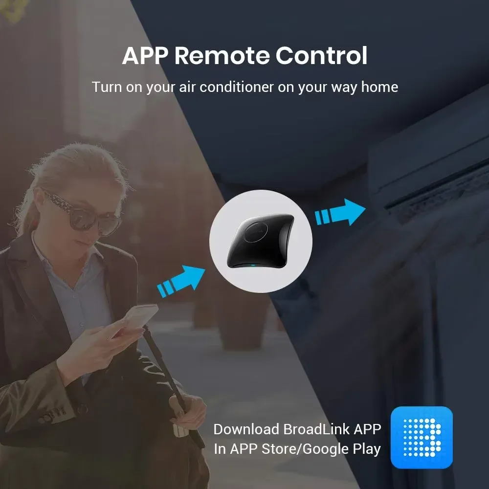 Broadlink RM4 PRO Télécommande universelle Wi-Fi IR/RF avec prises UE/UK/US, compatible domotique intelligente pour TV, ventilateur et climatiseur 4