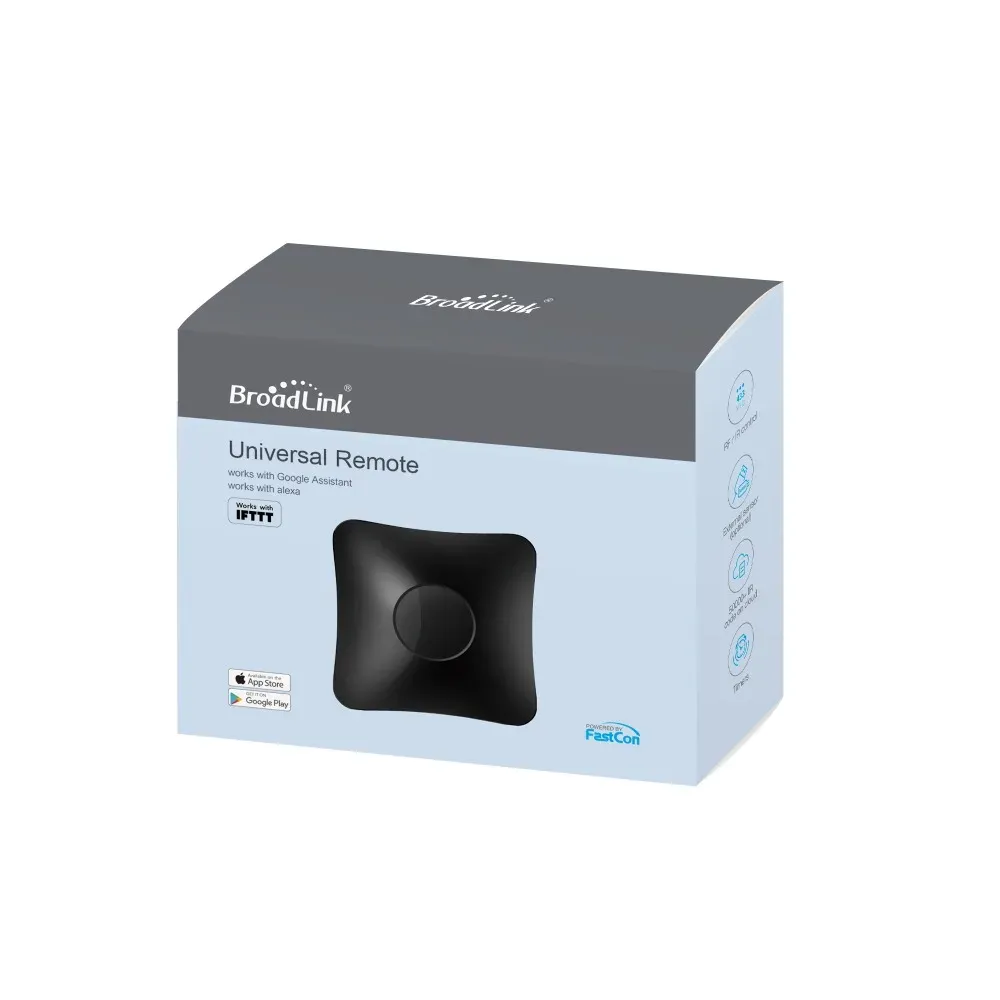 Broadlink RM4 PRO Télécommande universelle Wi-Fi IR/RF avec prises UE/UK/US, compatible domotique intelligente pour TV, ventilateur et climatiseur 8