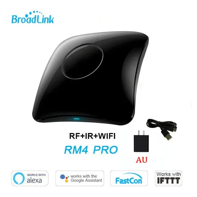 Broadlink RM4 PRO Télécommande universelle Wi-Fi IR/RF avec prises UE/UK/US, compatible domotique intelligente pour TV, ventilateur et climatiseur 10