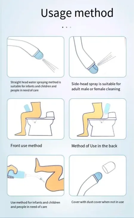 Bidet de voyage portable en main