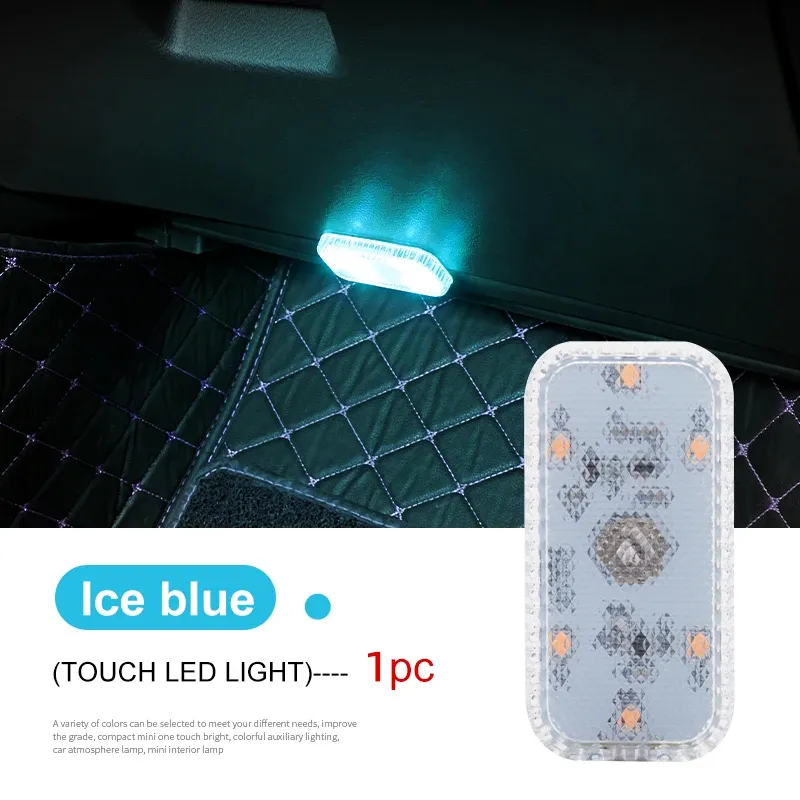 Mini lampe LED tactile sans fil pour habitacle de voiture, rechargeable par USB 7