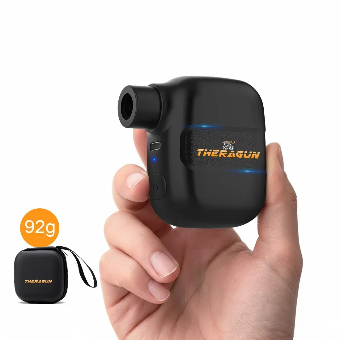 Mini pompe à vélo électrique portable et rechargeable 100 PSI, à port USB-C, compatible valves Schrader et Presta