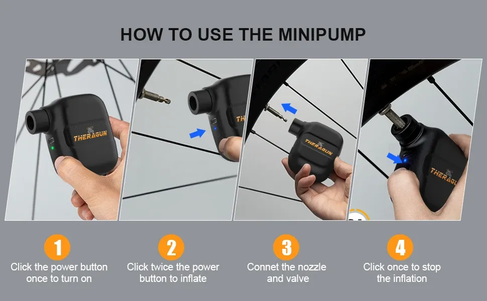 Design fin et ergonomique de la mini pompe