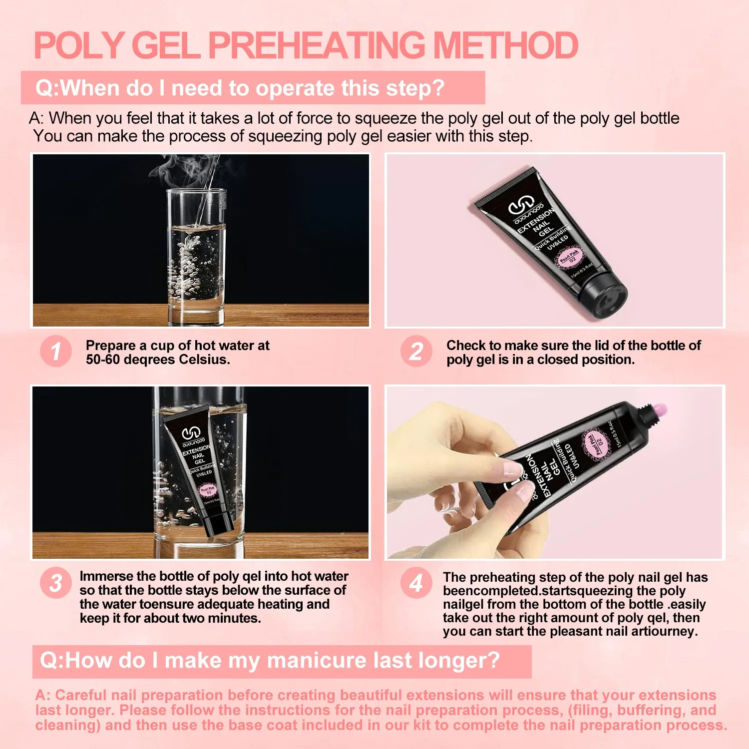 Résultat final des ongles en gel