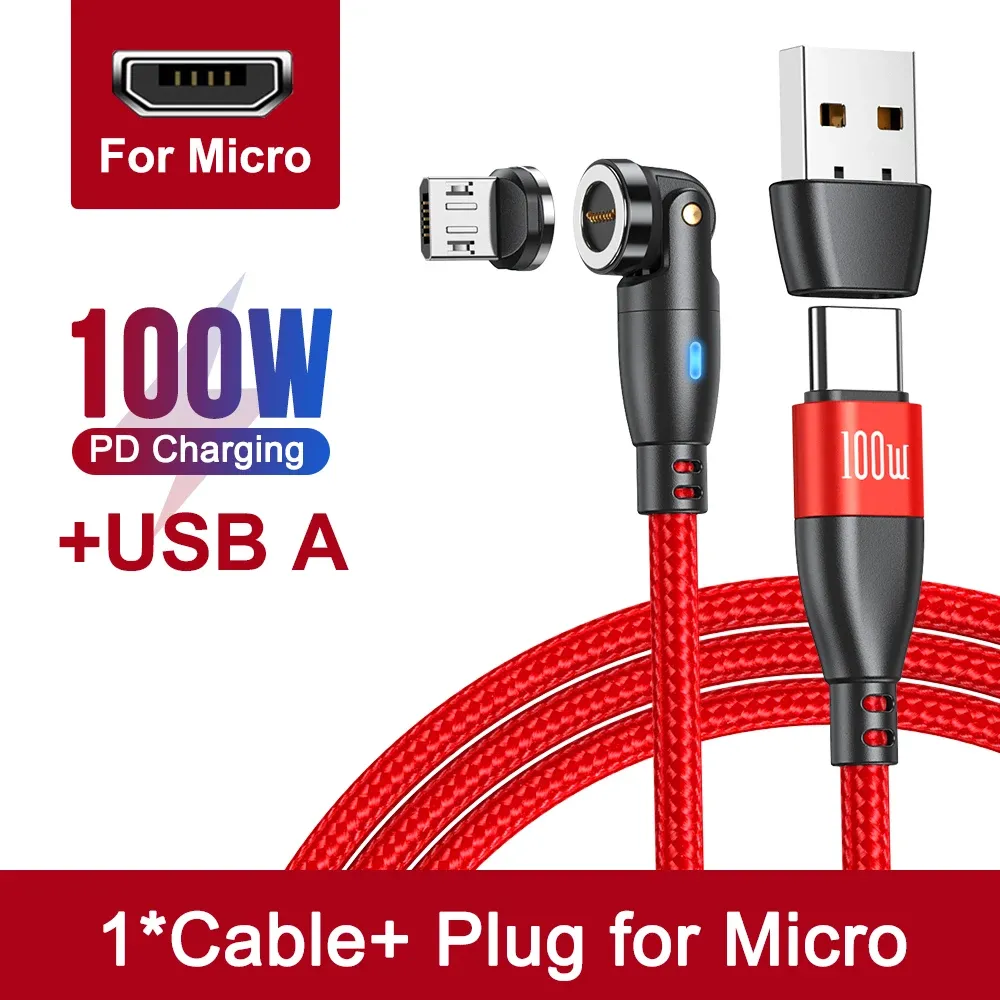AUFU Câble de charge magnétique USB-C 100 W 5 A à charge rapide, compatible MacBook, Samsung et iPhone 27