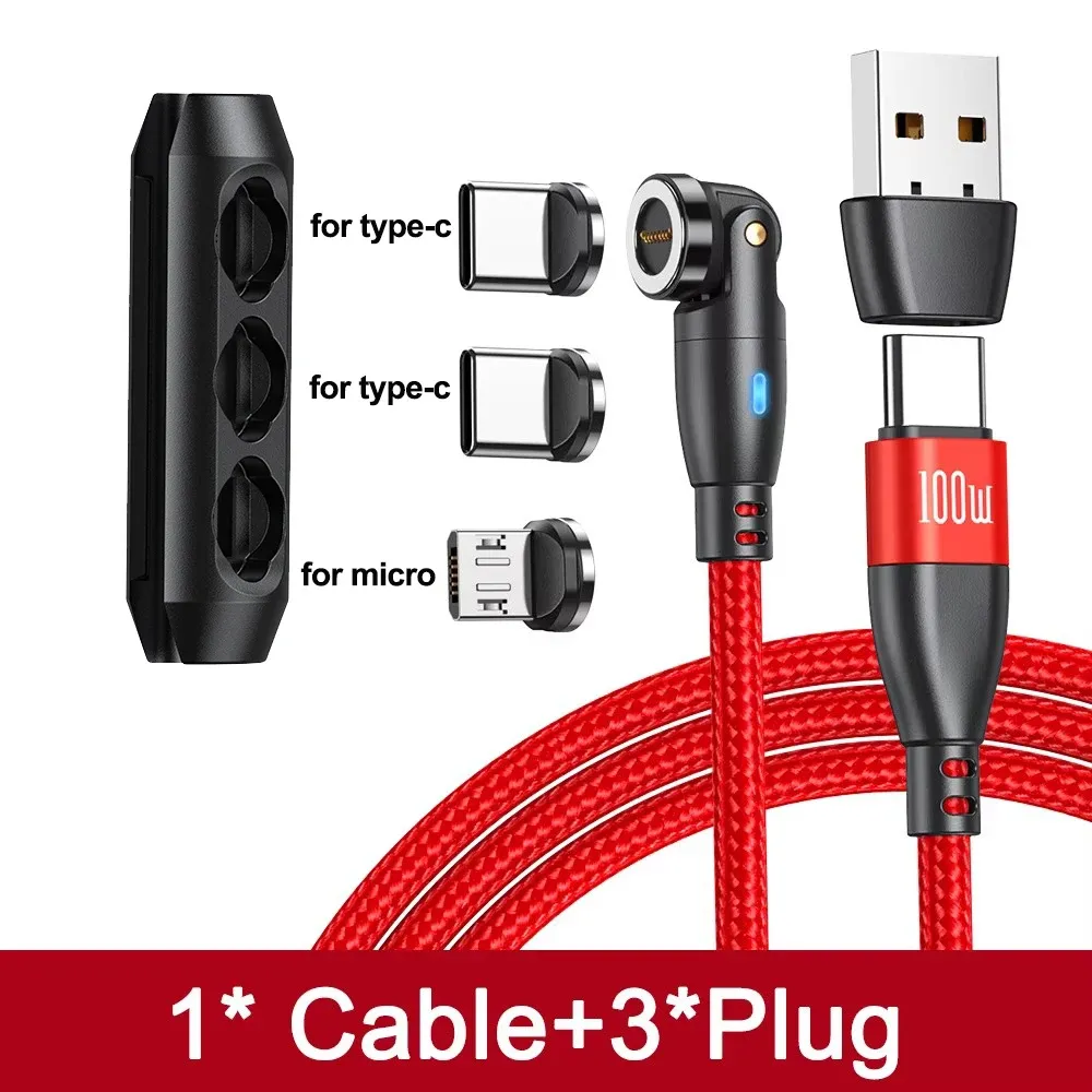 AUFU Câble de charge magnétique USB-C 100 W 5 A à charge rapide, compatible MacBook, Samsung et iPhone 16
