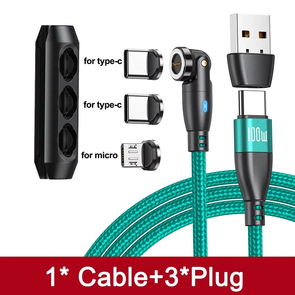 AUFU Câble de charge magnétique USB-C 100 W 5 A à charge rapide, compatible MacBook, Samsung et iPhone 15