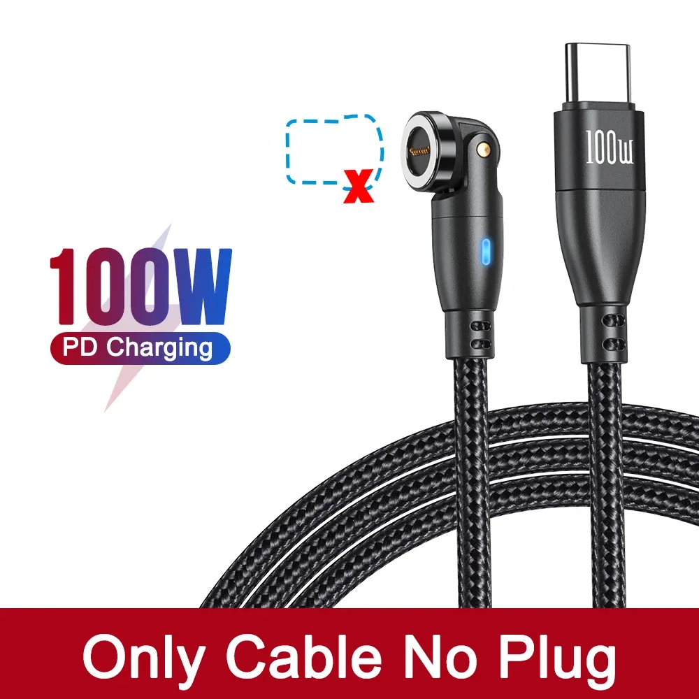 AUFU Câble de charge magnétique USB-C 100 W 5 A à charge rapide, compatible MacBook, Samsung et iPhone 14