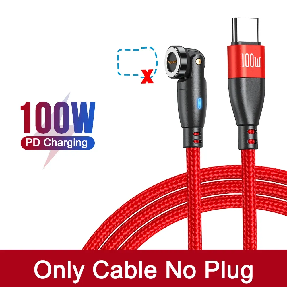 AUFU Câble de charge magnétique USB-C 100 W 5 A à charge rapide, compatible MacBook, Samsung et iPhone 13
