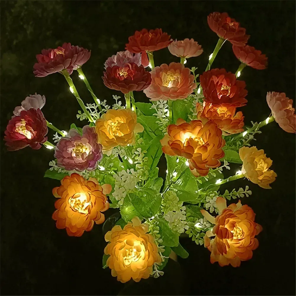 Lampe solaire fleur de Lotus, ambiance chaleureuse