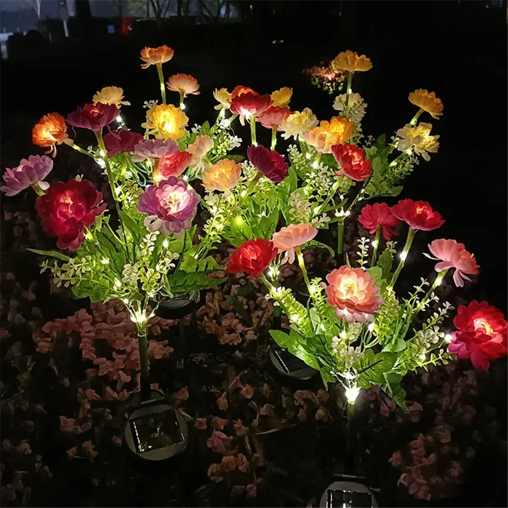 Lampe solaire fleur de Lotus, touche finale