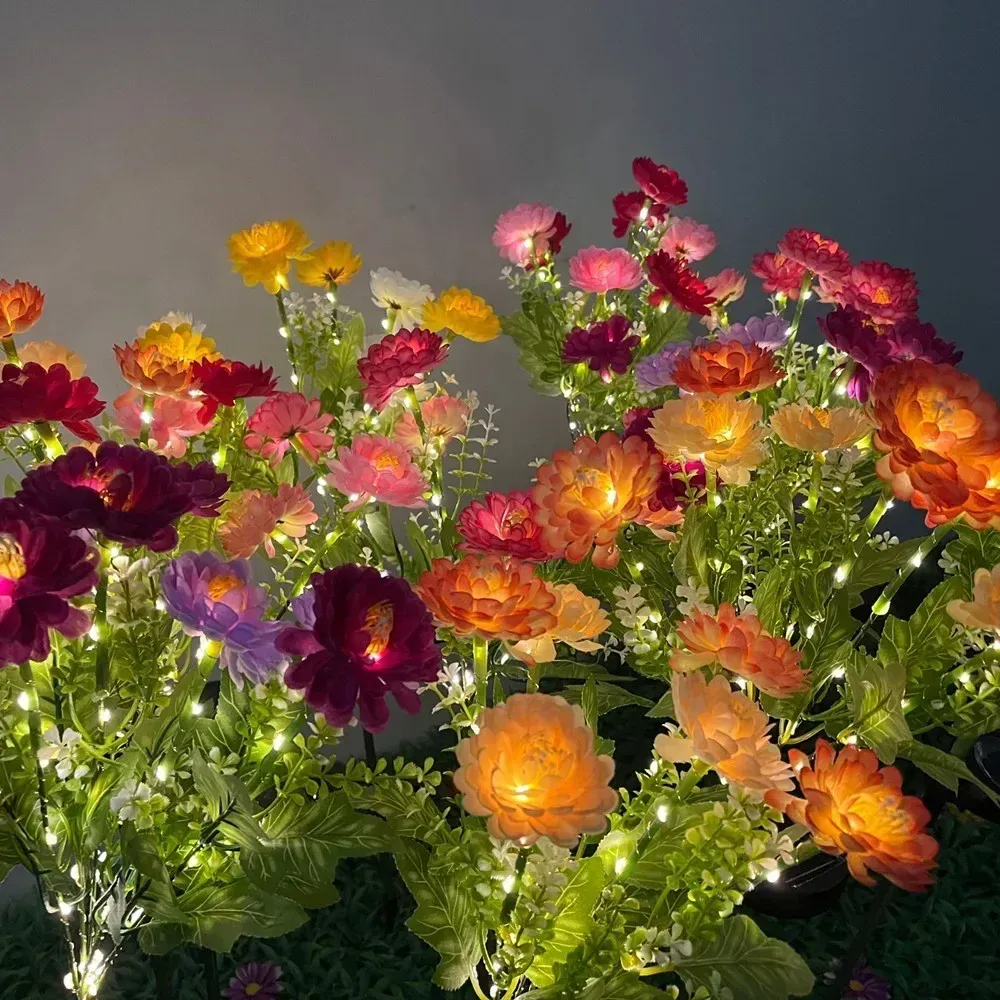 Lampe solaire fleur de Lotus, vue d'ensemble