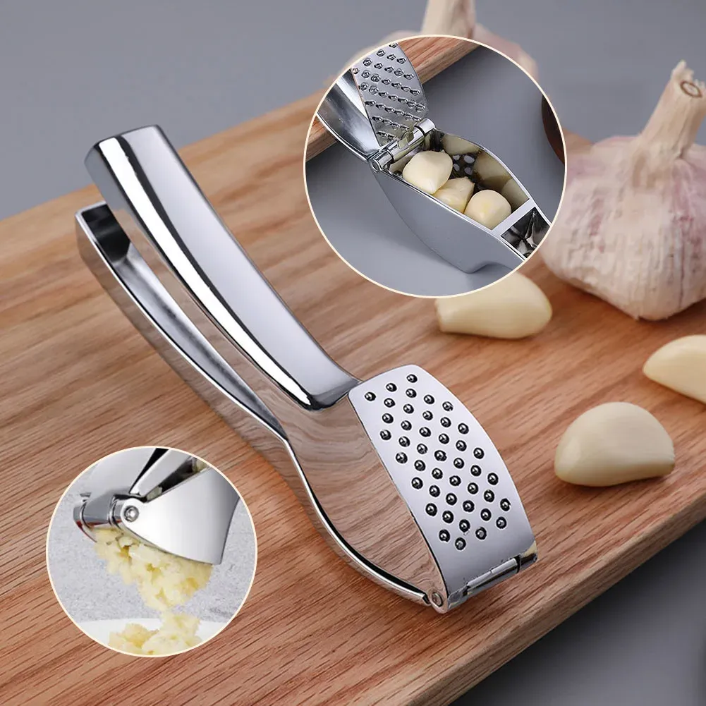 Presse-ail manuel, broyeur d'ail portable à poignée ergonomique, en acier antirouille, avec broyeur de gingembre, ustensile de cuisine - Image 1