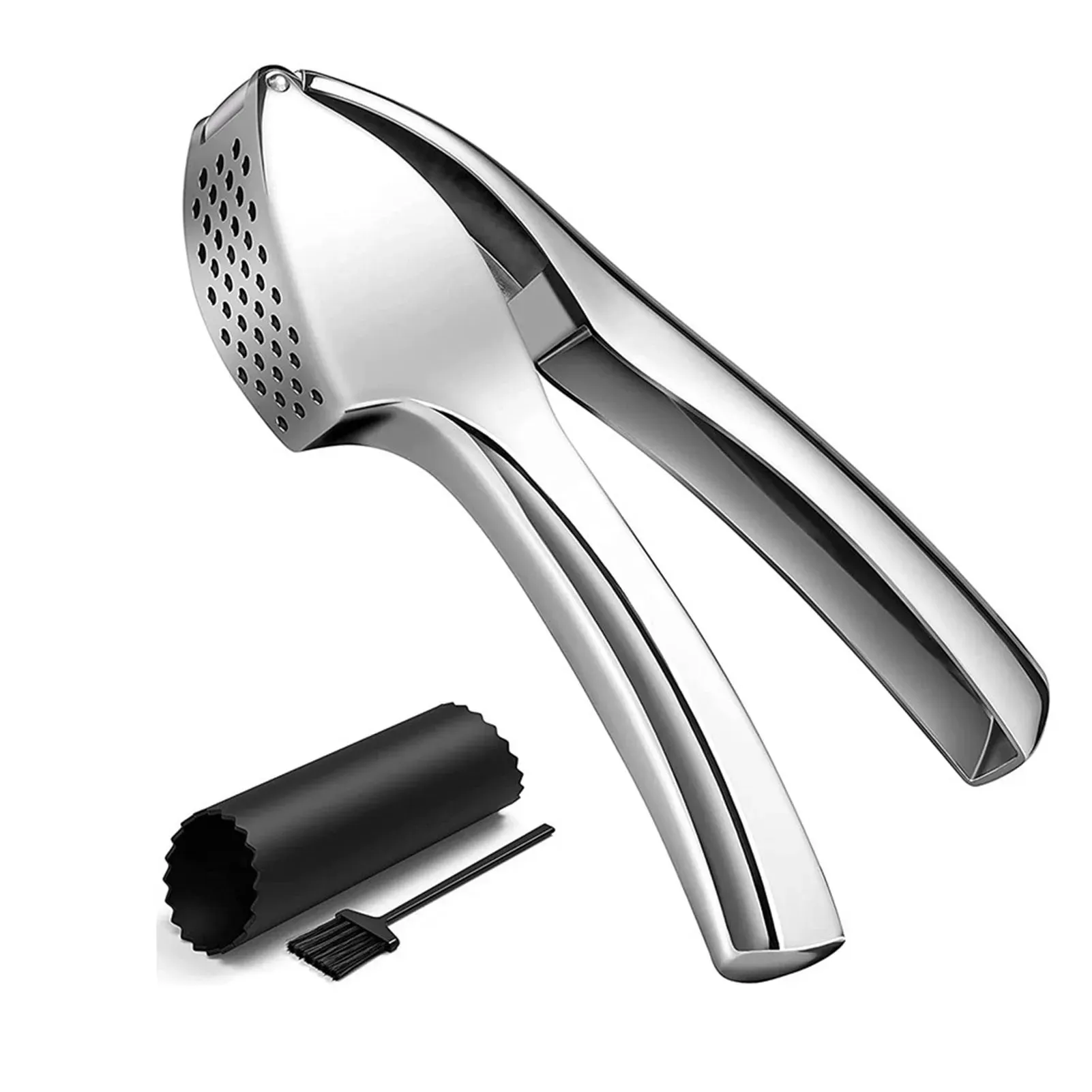Presse-ail manuel, broyeur d'ail portable à poignée ergonomique, en acier antirouille, avec broyeur de gingembre, ustensile de cuisine 8