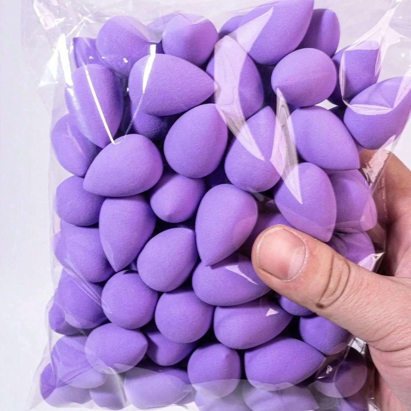 Mini éponges de maquillage réutilisables et portables en forme de goutte d'eau, lot de 3, 20 ou 60 pièces