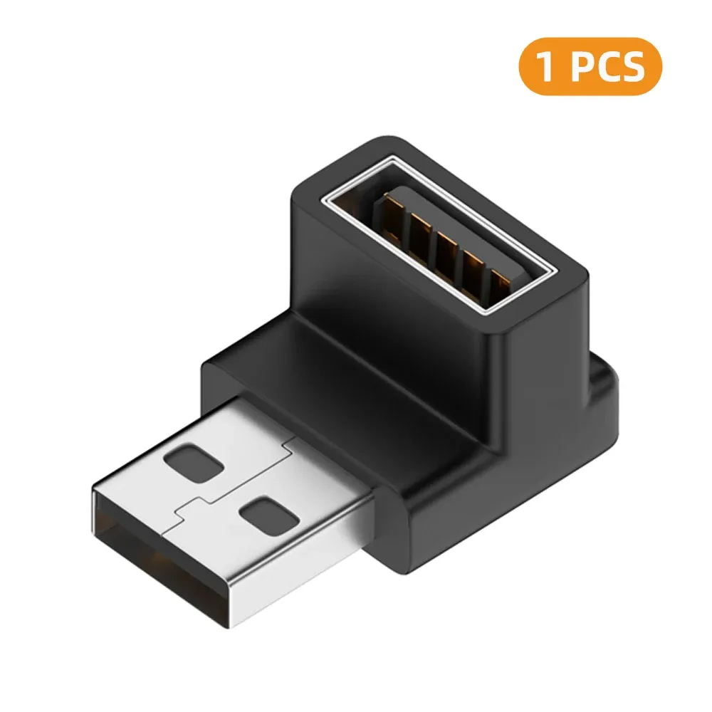 Adaptateur USB-A femelle vers USB-A mâle coudé 90° / 180°, transmission 10 Gbps, compatible ports USB d'ordinateur portable 11